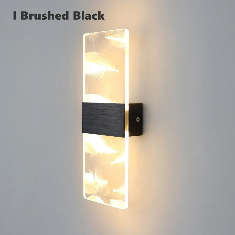 applique murale led nordique en acrylique doré brossé décoration intérieure
