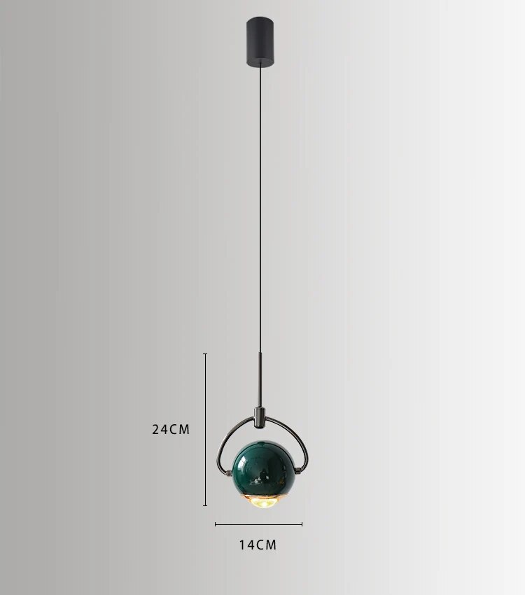 Suspension design boule accrochée LED