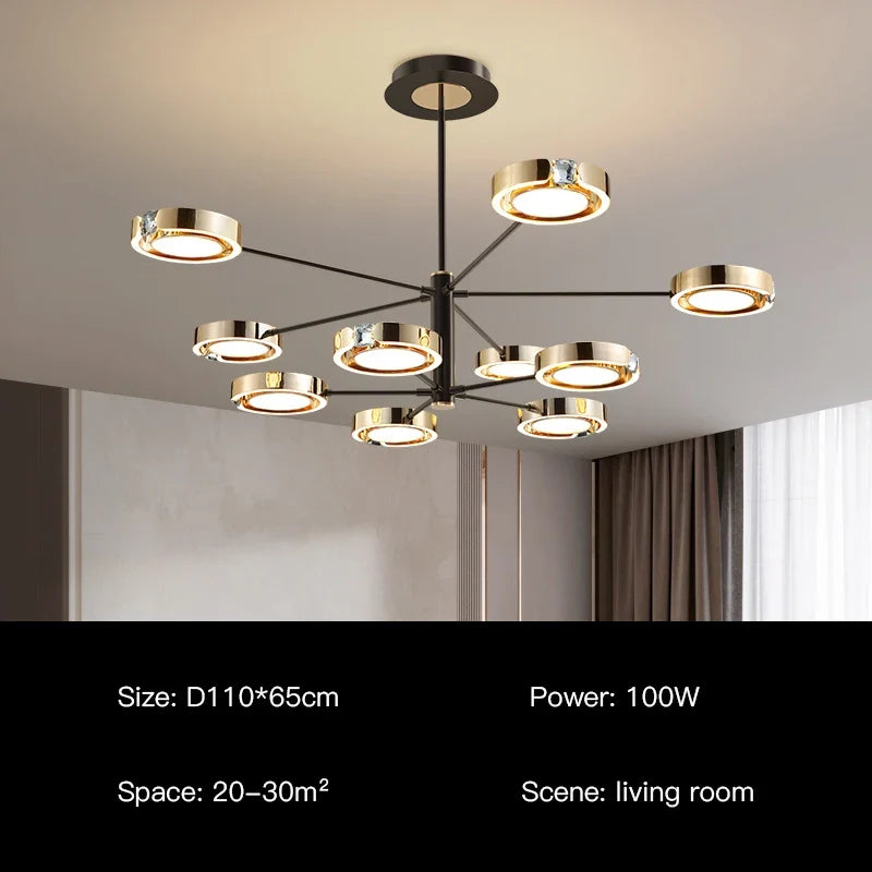 suspension led moderne au design minimaliste élégant pour intérieur