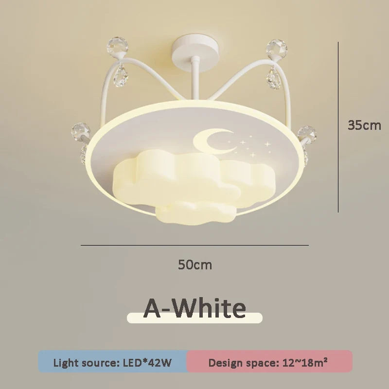 lampe créative en cristal pour chambre de princesse moderne