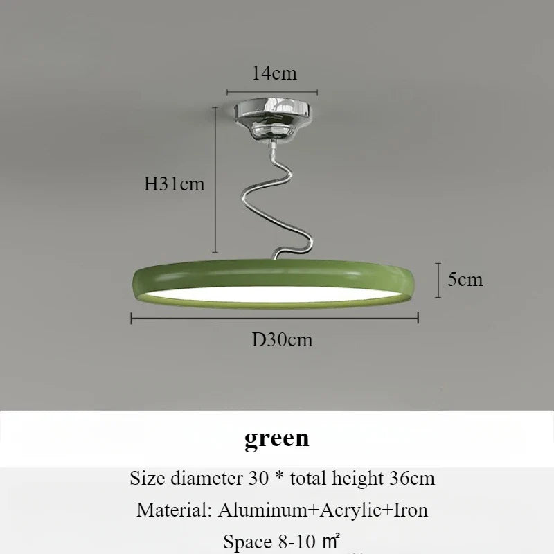 lustre moderne simple style nordique en aluminium avec lumières LED