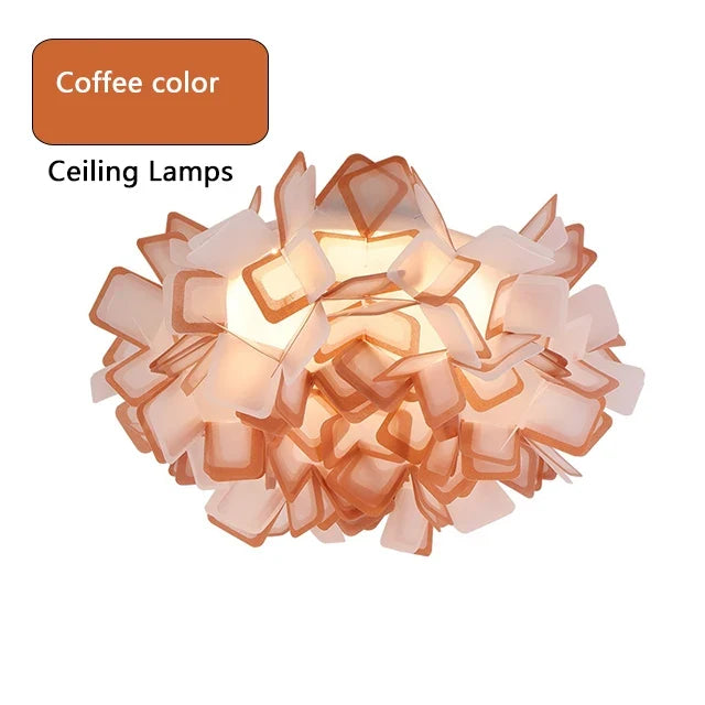 suspension fleur design italie led acrylique pour salon chambre