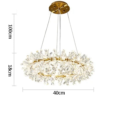 suspension en cristal design nordique pour éclairage élégant