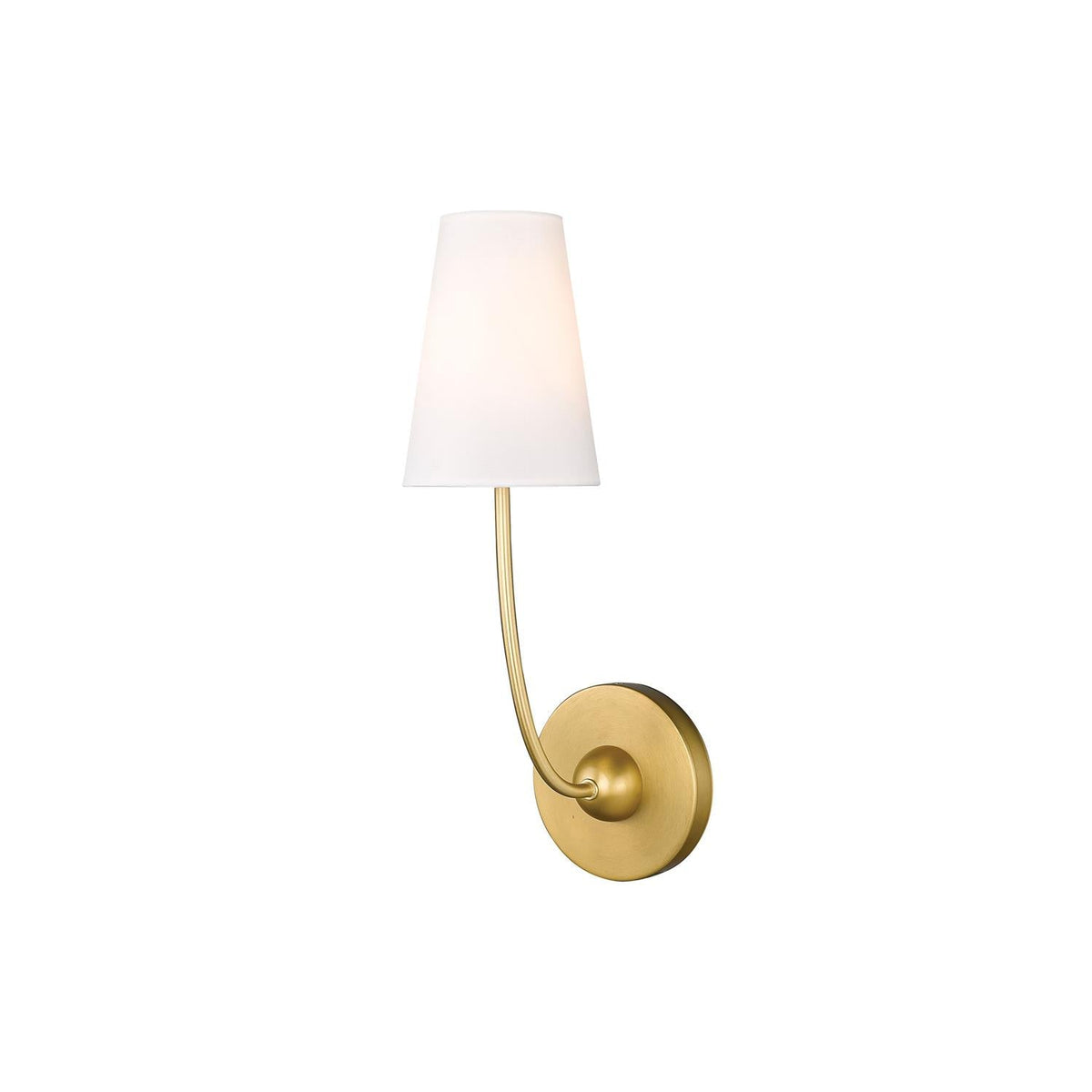 Applique Murale en Laiton et Tissu, Style Vintage Moderne Minimaliste — Fléole