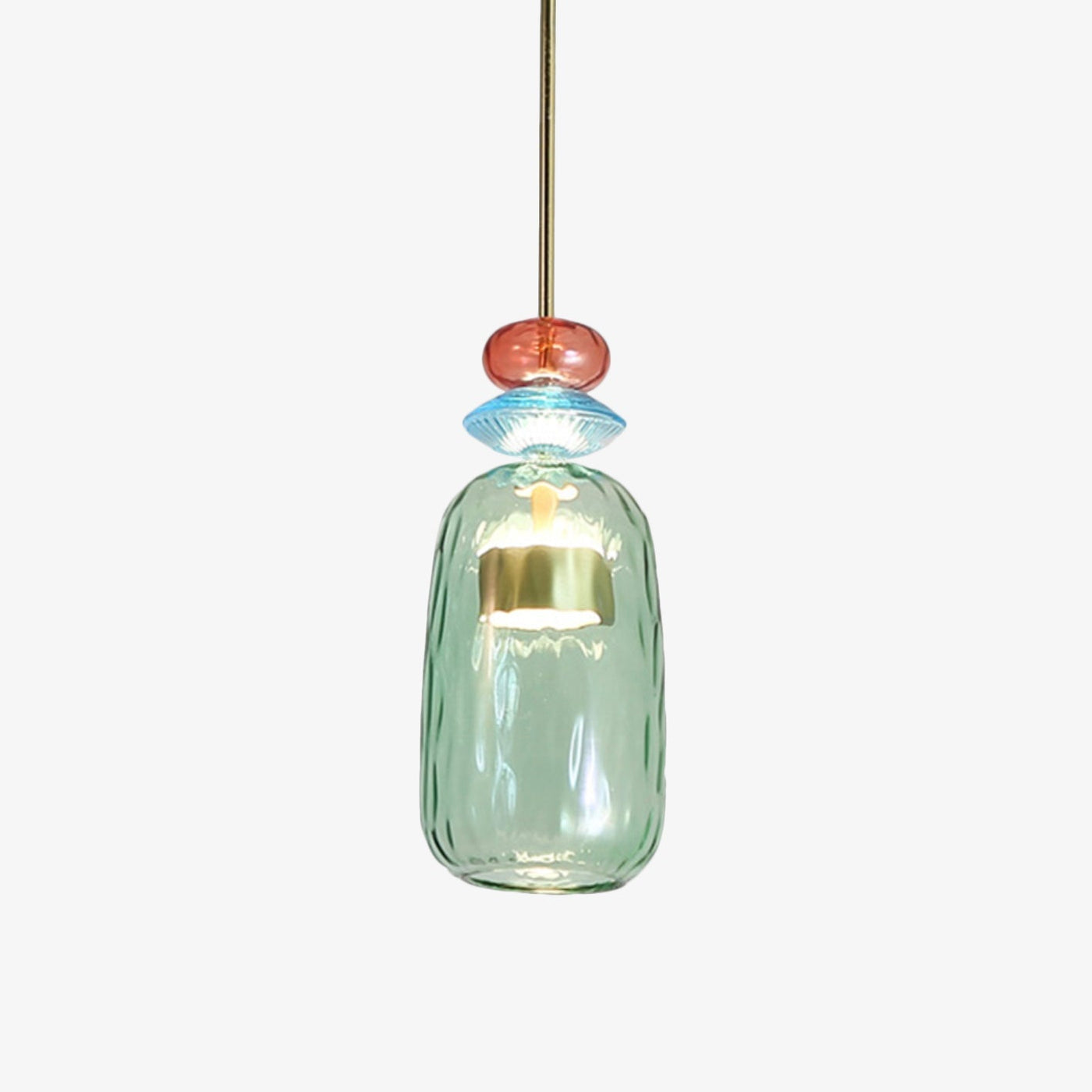 Suspension design à LED en verre coloré Illumy