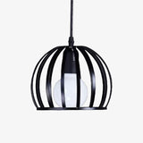 Suspension en cage ronde vintage (noir ou blanc)