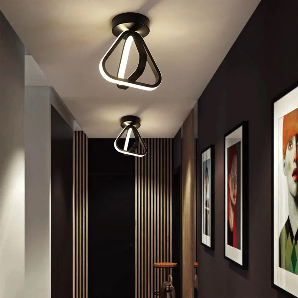 plafonnier led moderne triangle éclairage intérieur lustre