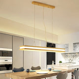 suspension LED en bois au design moderne décoratif d'intérieur