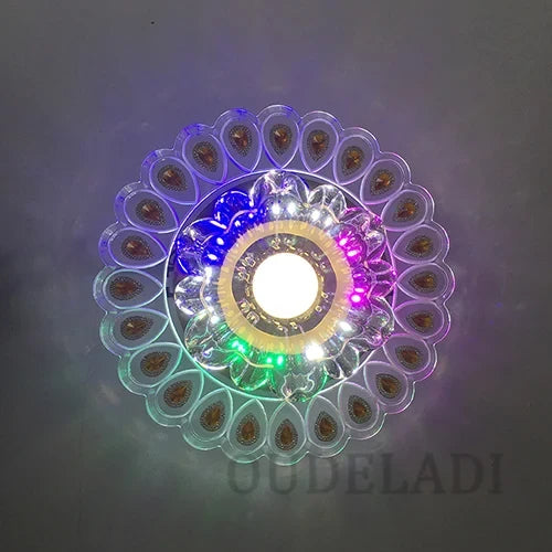 Moderne Cristal Verre LED Plafonnier Spot Couloir Couloir Allée Porche Plafond Encastré Décor À La Maison Luminaire