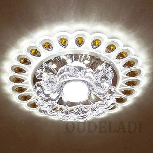 Moderne Cristal Verre LED Plafonnier Spot Couloir Couloir Allée Porche Plafond Encastré Décor À La Maison Luminaire