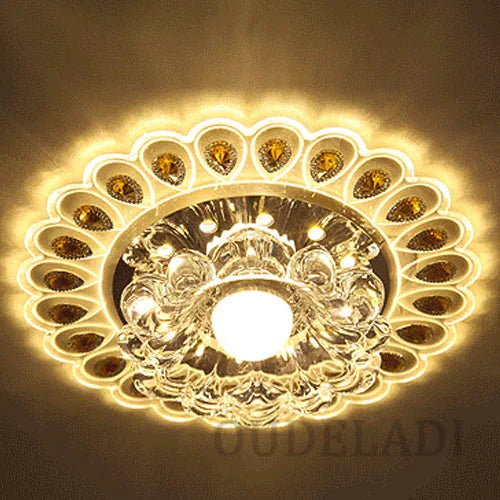 Moderne Cristal Verre LED Plafonnier Spot Couloir Couloir Allée Porche Plafond Encastré Décor À La Maison Luminaire