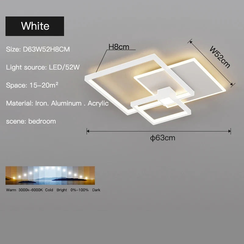 plafonnier led moderne design rectangulaire minimaliste lumineux