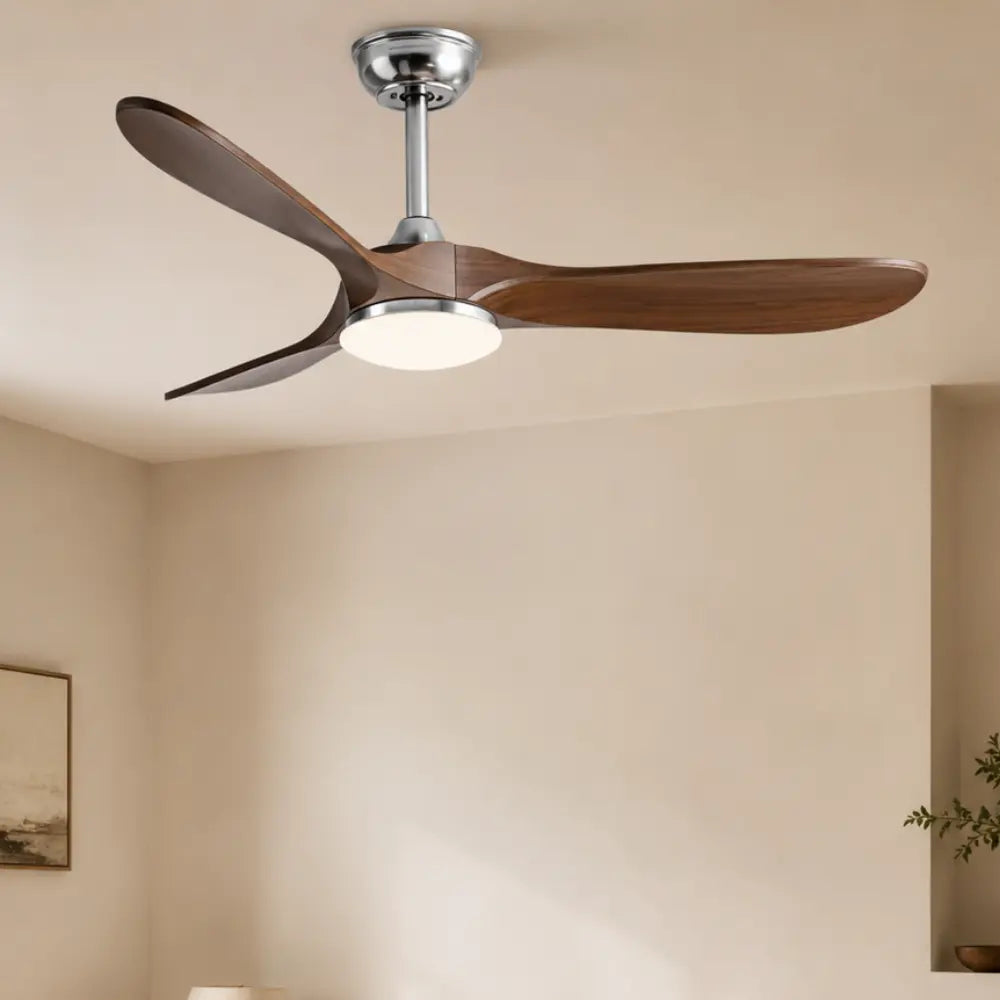 Ventilateur de Plafond Silencieux Bois Foncé LED — Citronnelle