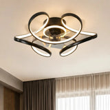 Ventilateur de plafond décoratif à bras courbés lumineux — Chénevis