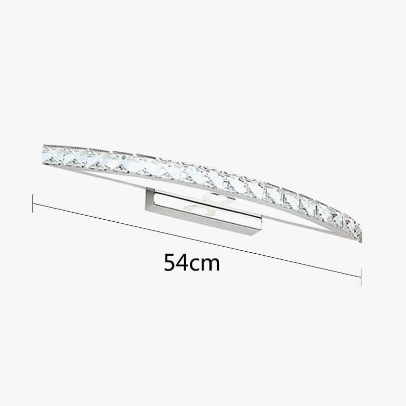 applique murale salle de bain LED miroir lumière en acier inoxydable cristal maquillage salle de bain lumières 44 cm/54 cm