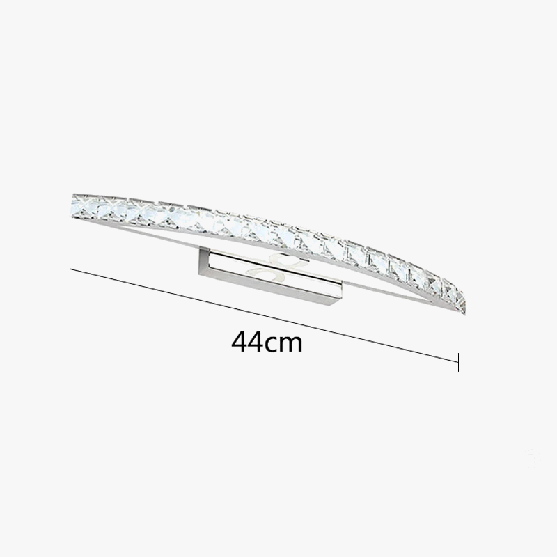 applique murale salle de bain LED miroir lumière en acier inoxydable cristal maquillage salle de bain lumières 44 cm/54 cm