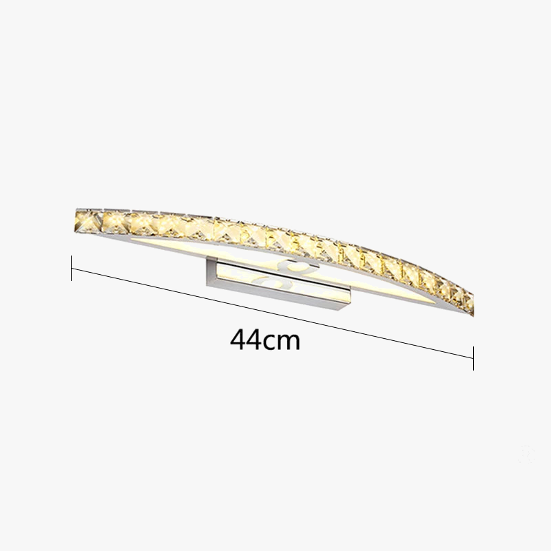 applique murale salle de bain LED miroir lumière en acier inoxydable cristal maquillage salle de bain lumières 44 cm/54 cm