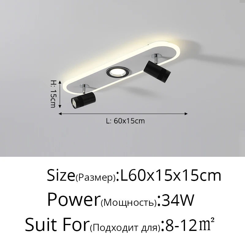 Plafonnier Acrylique LED à spots