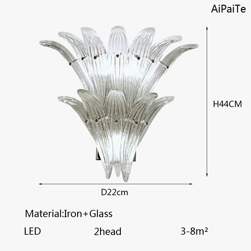 AiPaiTe français Vintage Murano verre LED lustre pour salon escalier Villa hôtel hall en forme de palmier lustre en verre