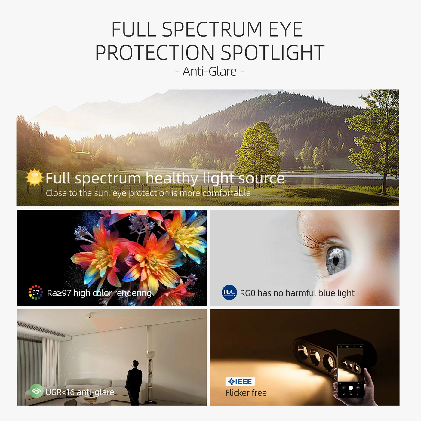 aisilan led plafonnier projecteur magnétique surface angle réglable