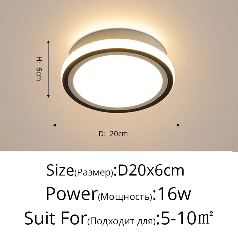 Allée Led plafonnier pour couloir balcon chambre éclairage AC110V AC220V moderne nordique intérieur lumières cuisine luminaires luminaria