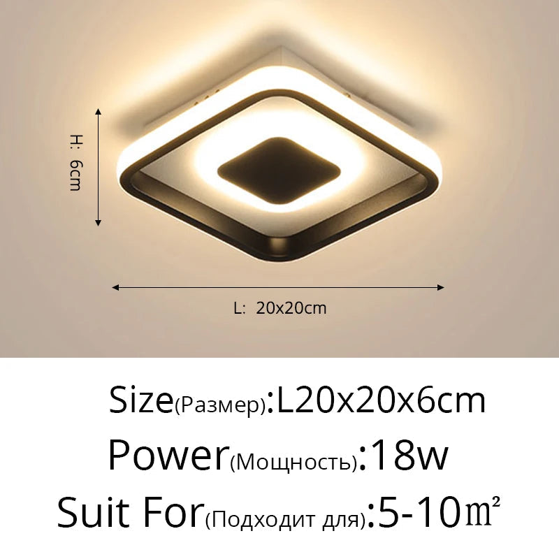 Allée Led plafonnier pour couloir balcon chambre éclairage AC110V AC220V moderne nordique intérieur lumières cuisine luminaires luminaria