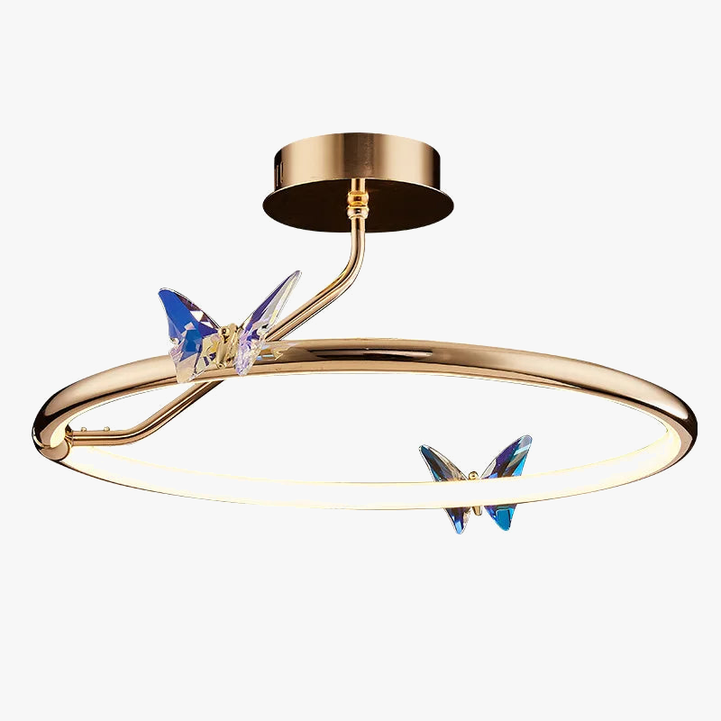 anneau d'or led papillon suspension loft déco restaurant