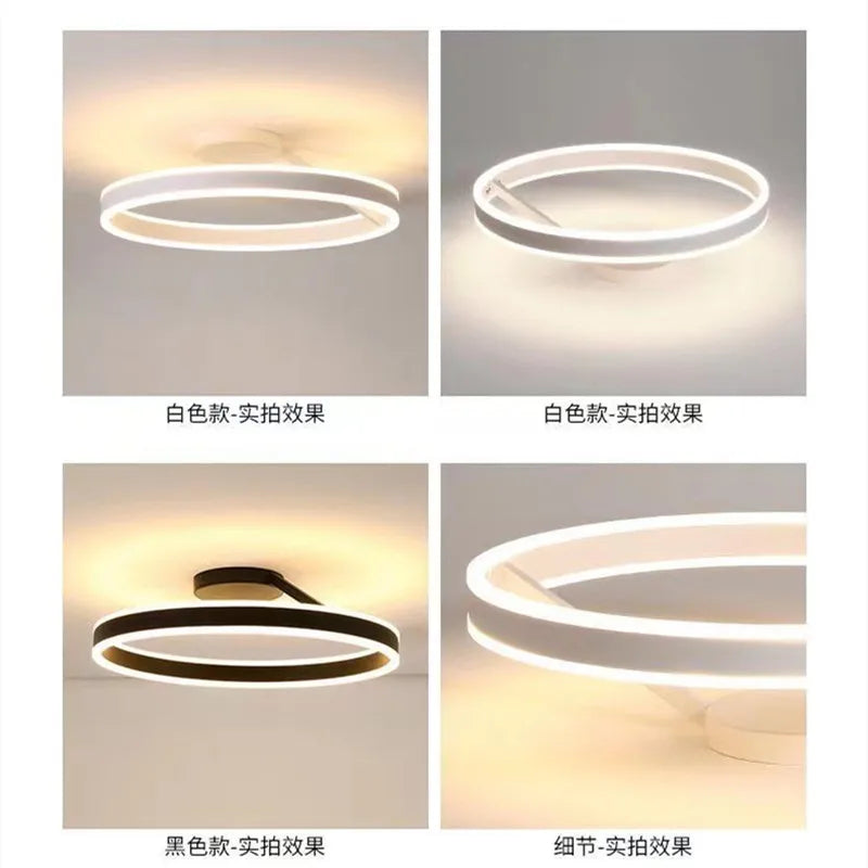 Anneau nordique Led lustre de plafond réglable pour piste salle à manger salon Table centrale chambre suspension lumière décor Lustre luminaire