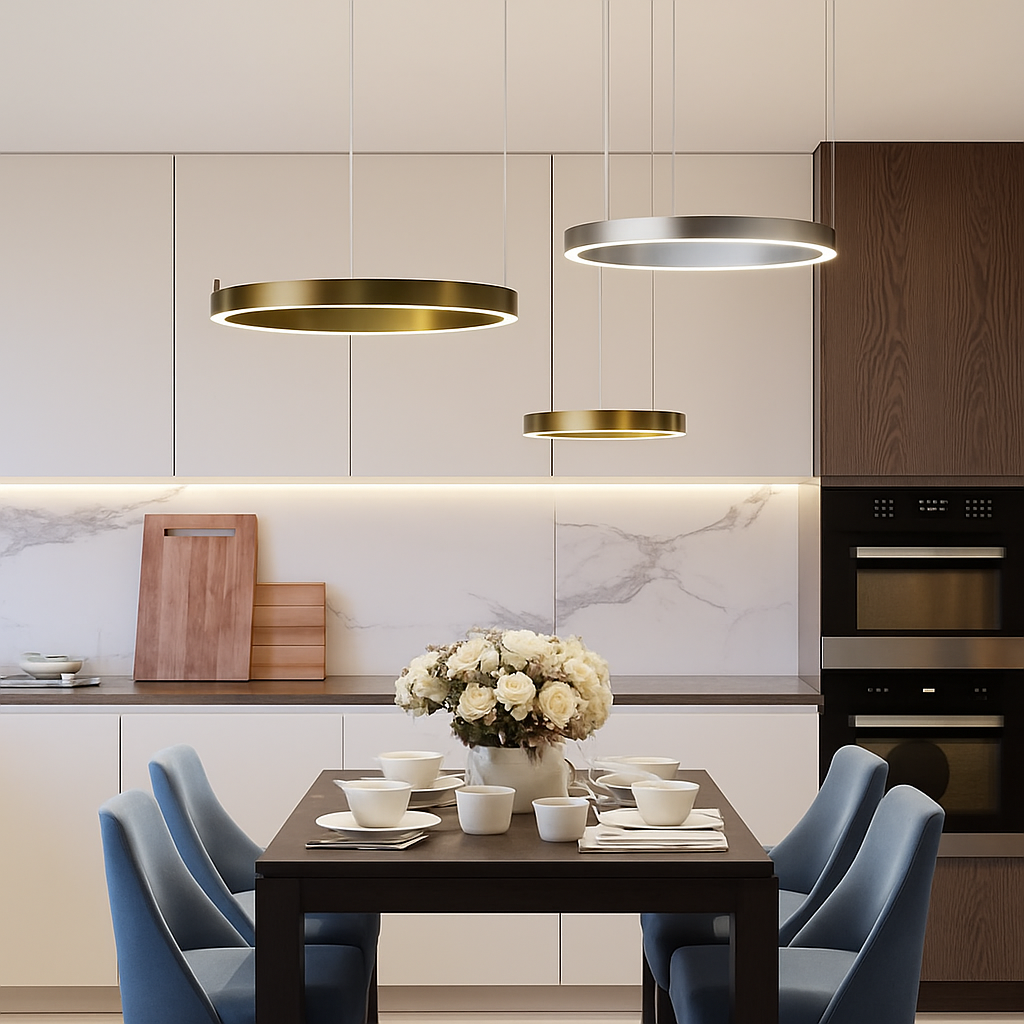 Anneau nordique suspension LED lampe réglable pour salle à manger salon Table centrale cuisine lustre décor à la maison lustres luminaire