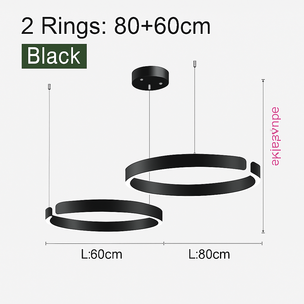 Anneau nordique suspension LED lampe réglable pour salle à manger salon Table centrale cuisine lustre décor à la maison lustres luminaire