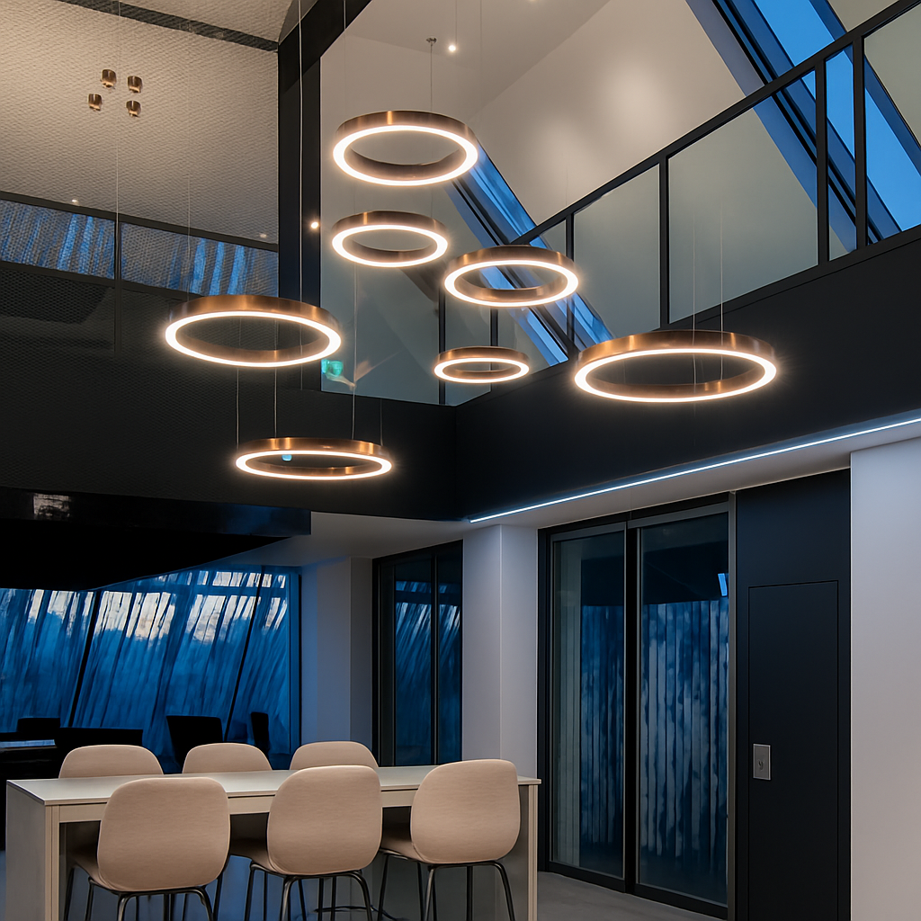Anneau nordique suspension LED lampe réglable pour salle à manger salon Table centrale cuisine lustre décor à la maison lustres luminaire