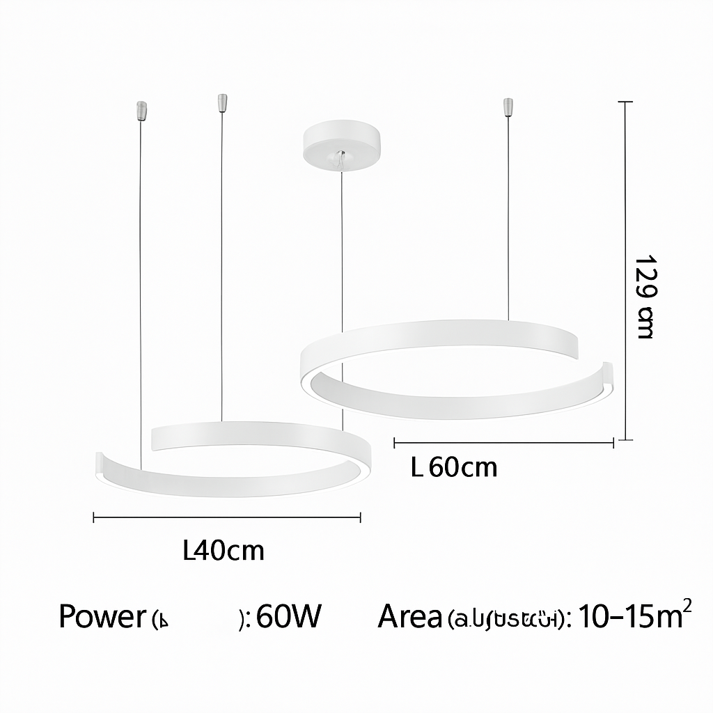Anneau nordique suspension LED lampe réglable pour salle à manger salon Table centrale cuisine lustre décor à la maison lustres luminaire