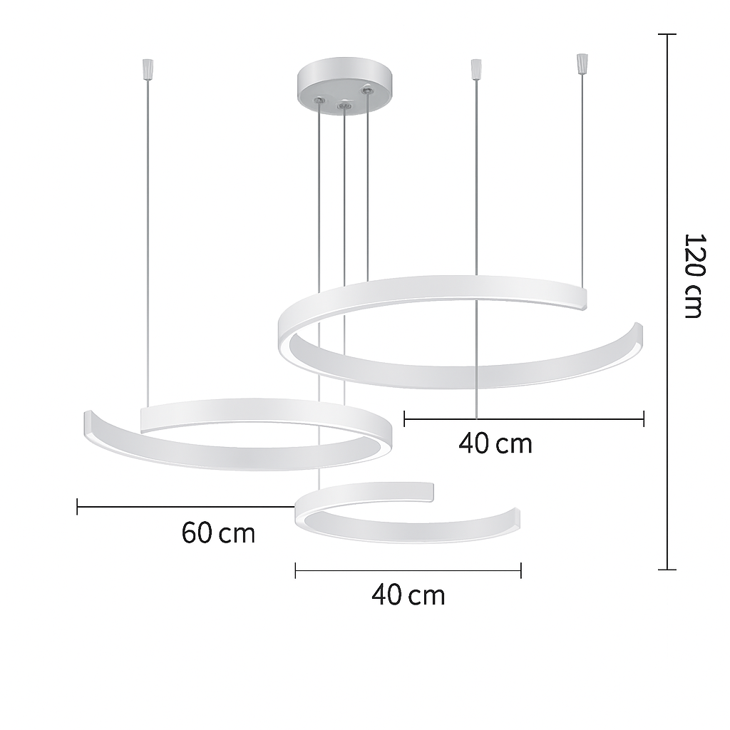 Anneau nordique suspension LED lampe réglable pour salle à manger salon Table centrale cuisine lustre décor à la maison lustres luminaire