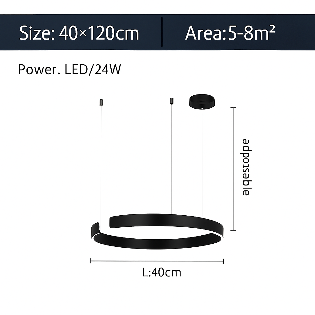 Anneau nordique suspension LED lampe réglable pour salle à manger salon Table centrale cuisine lustre décor à la maison lustres luminaire