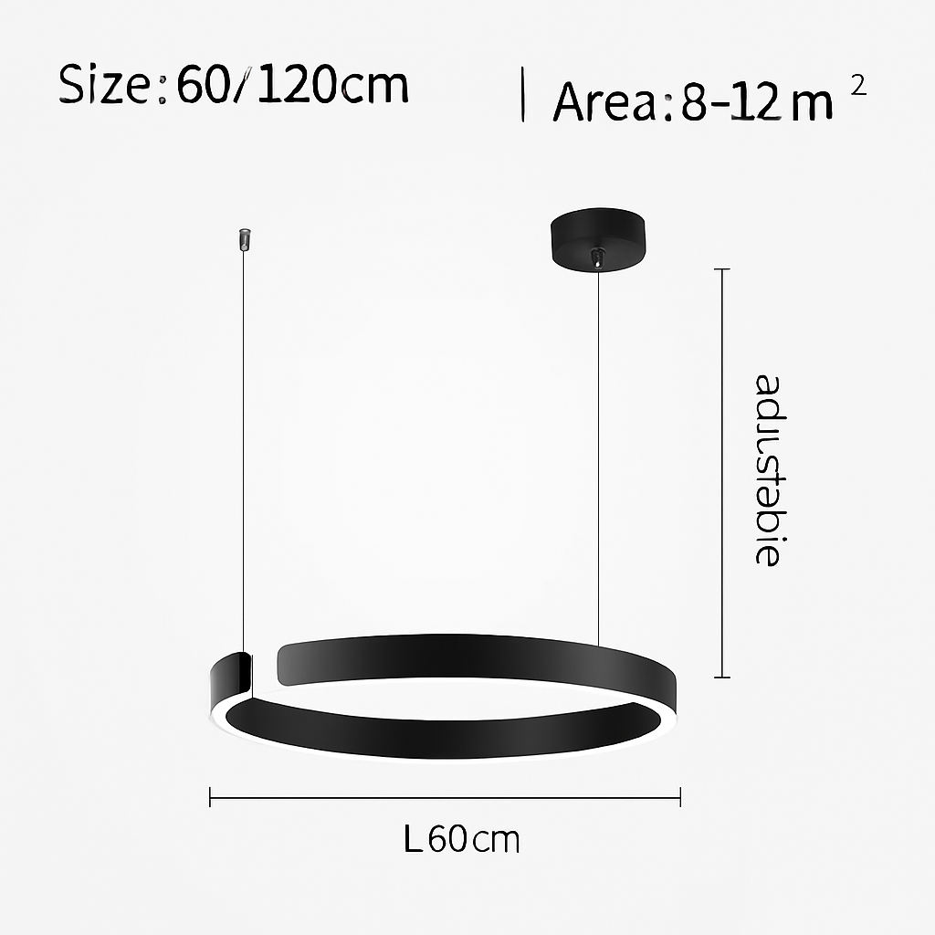 Anneau nordique suspension LED lampe réglable pour salle à manger salon Table centrale cuisine lustre décor à la maison lustres luminaire