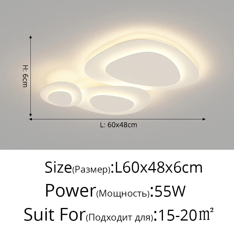 Anneaux annuels modernes LED lustre intérieur salon ondulation forme meubles de maison décoration fer blanc corps couleur lampe éclairage