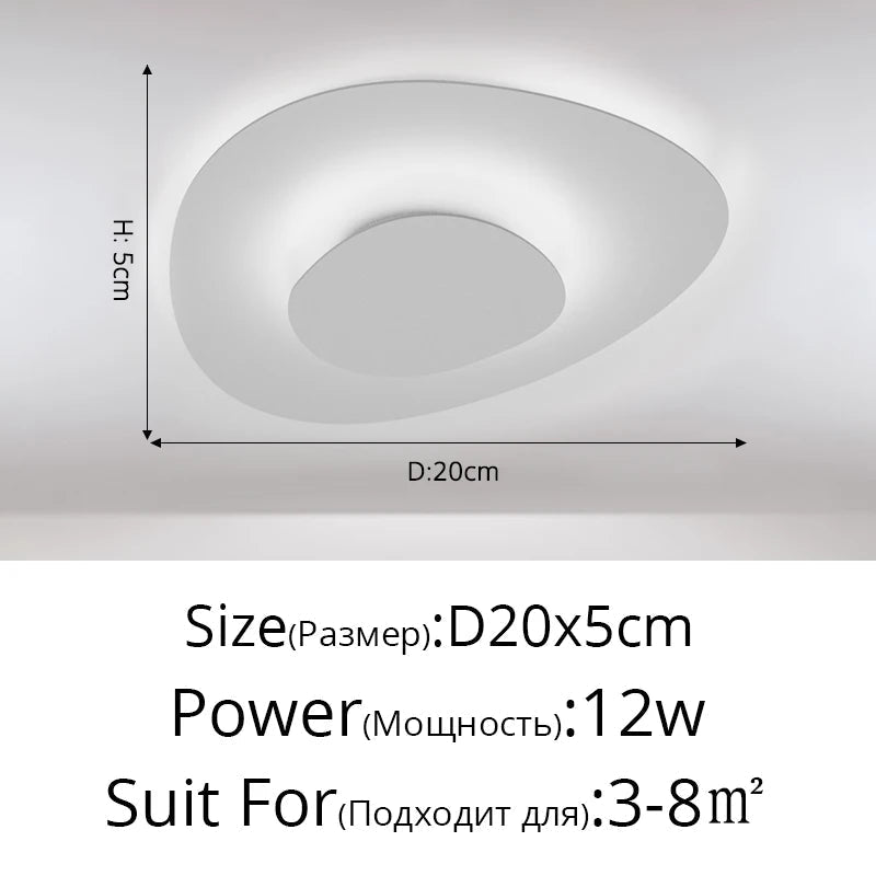 Anneaux annuels modernes LED lustre intérieur salon ondulation forme meubles de maison décoration fer blanc corps couleur lampe éclairage