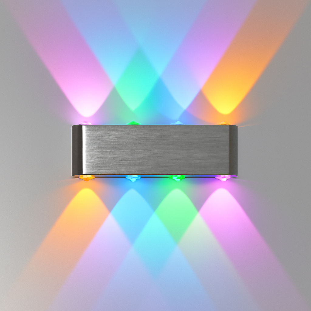 Applique chromé avec LED de couleur Sconce
