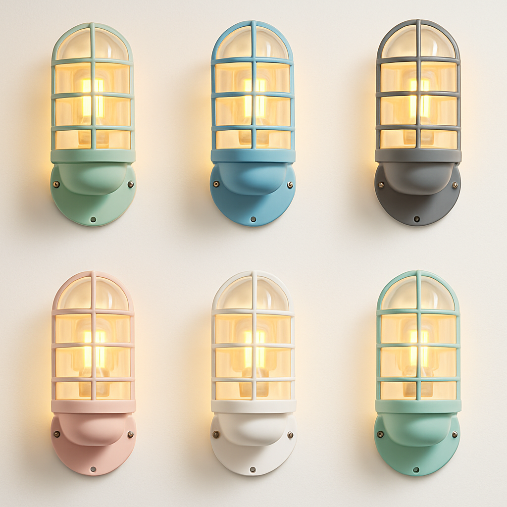 Applique extérieur LED de couleur à cages cylindriques