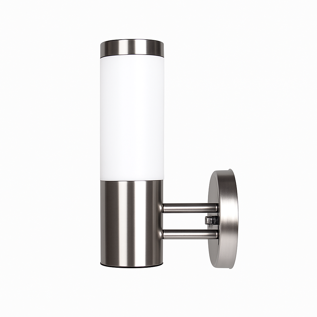 Applique extérieur LED design chromé Milky