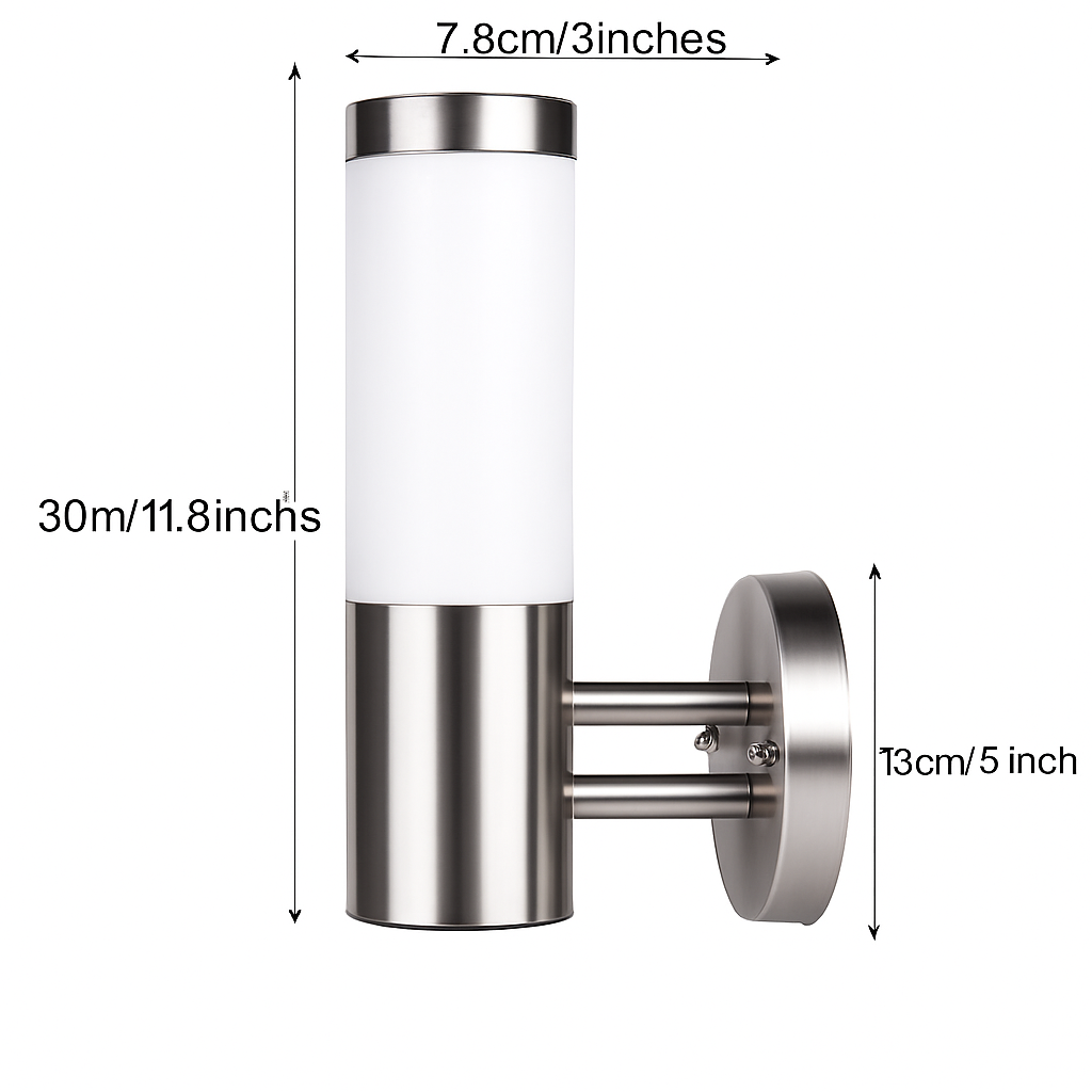 Applique extérieur LED design chromé Milky