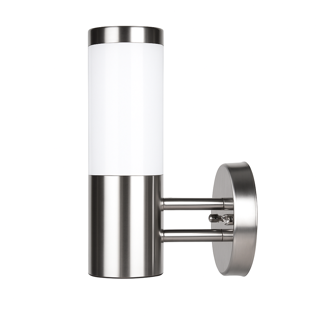 Applique extérieur LED design chromé Milky