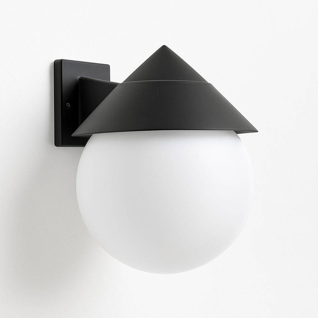 Applique extérieur LED socle et boule Acrylic