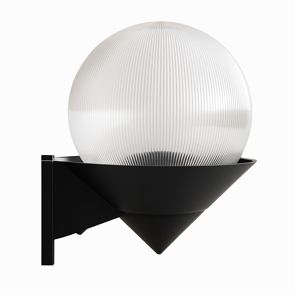 Applique extérieur LED socle et boule Acrylic