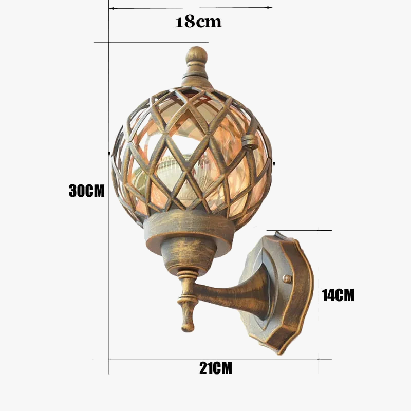 applique extérieure rétro pour jardin et balcon étanche