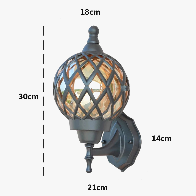 applique extérieure rétro pour jardin et balcon étanche