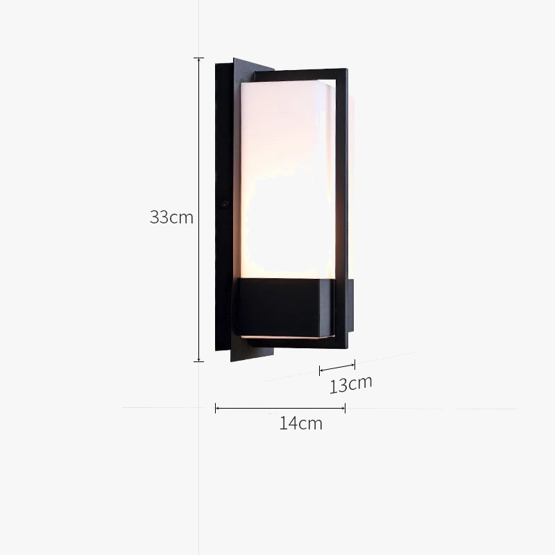 Applique extérieure étanche escalier porte d'entrée balcon maison jardin terrasse porche avant E27 aluminium éclairage mural moderne
