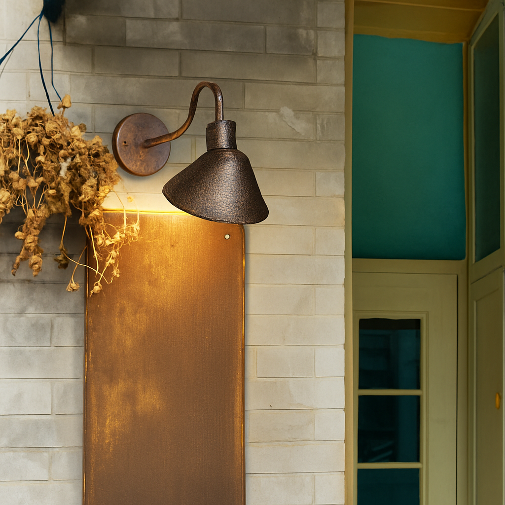 applique industrielle américaine pour extérieur jardin et escalier