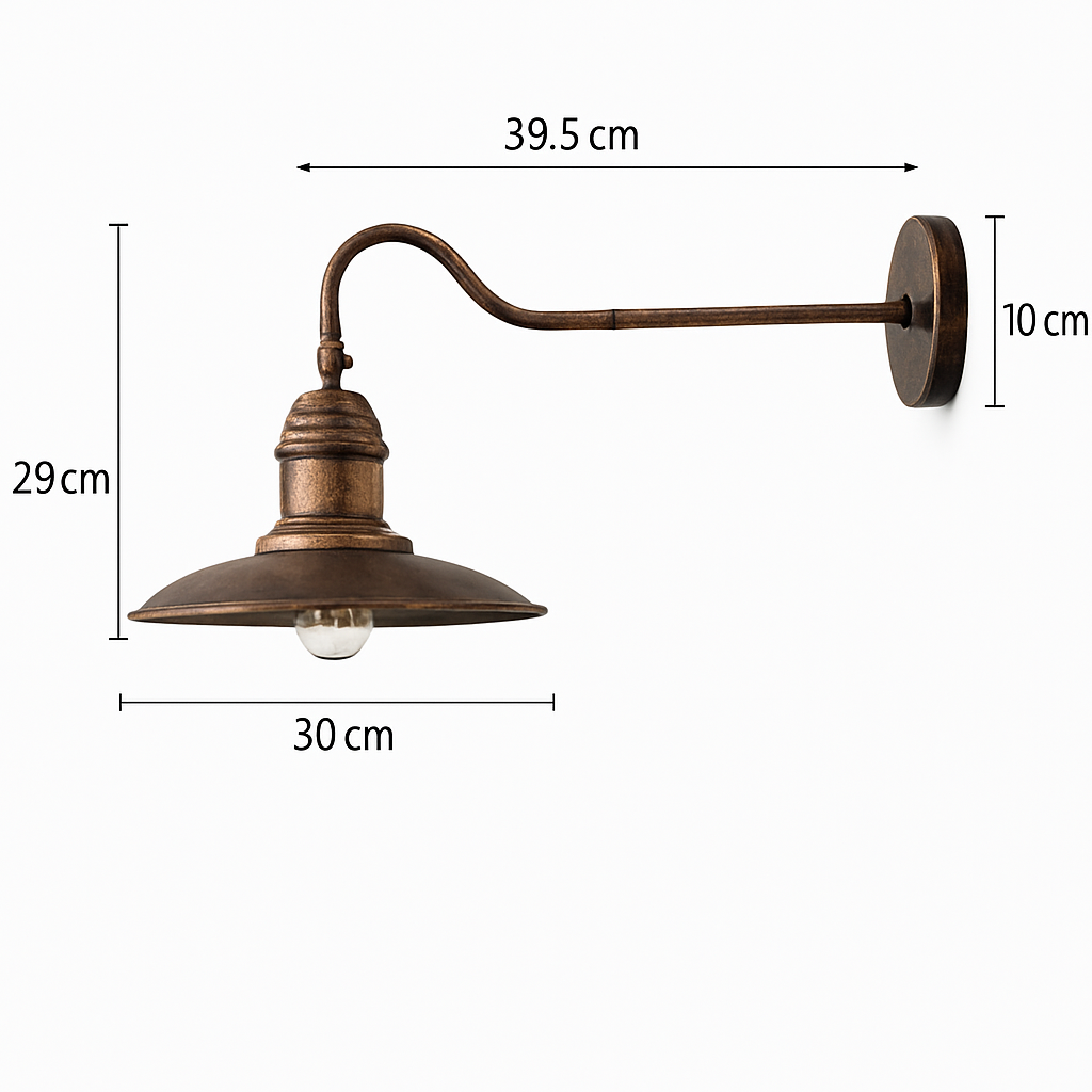 applique industrielle américaine pour extérieur jardin et escalier