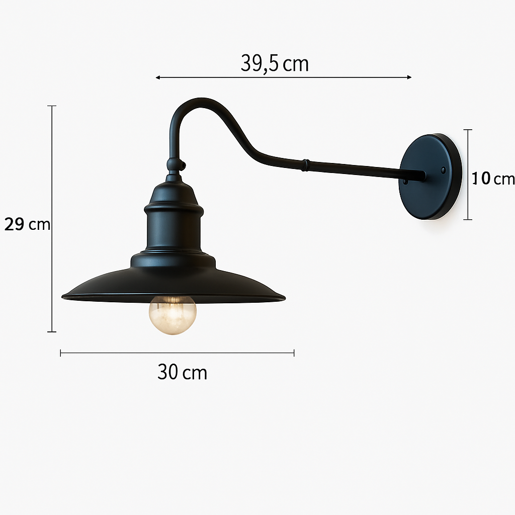 applique industrielle américaine pour extérieur jardin et escalier